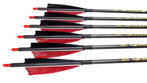 Furious Carbon Feather Arrows 300 Spine