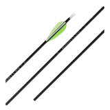 Easton Jazz Black Aluminum Fletched Arrow - Front view - Archery Source Canada