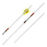 Easton 6.5mm Whiteout Fletched Arrows - Front view - Archery Source Canada