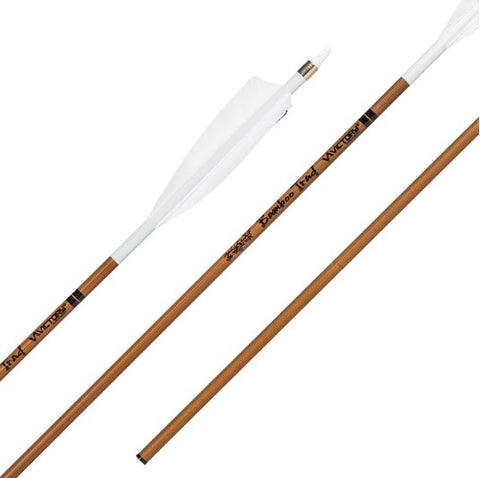 Victory Bamboo Trad Feather Fletched Arrows - Carbon