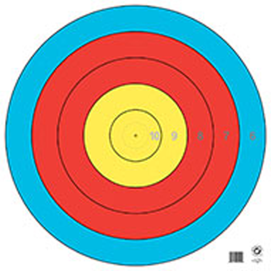 FITA Target 122 cm 5-ring Face (X-Large) - Archery Source – Archerysource